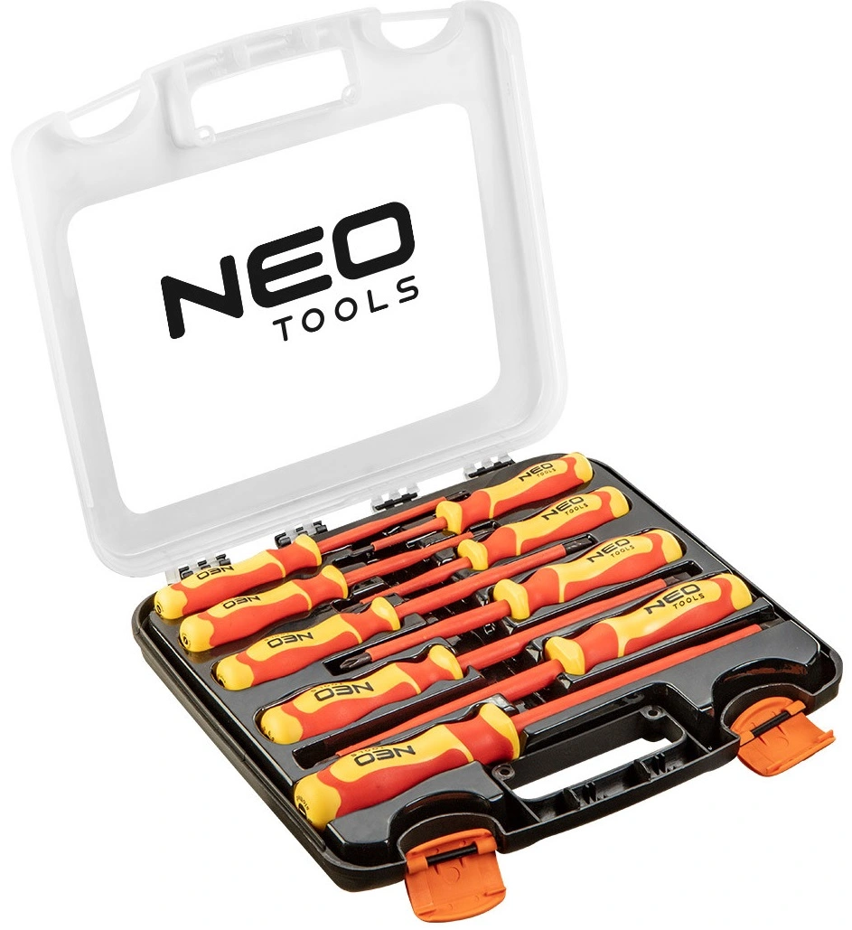 Викрутки Neo Tools набір 9шт, діелектрична, SL,PH, сталь S2, кейс