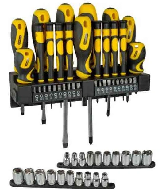 Викрутки Stanley набір 57шт, 20 біт, SL,PH,Torx,H, 20 торцевих головок