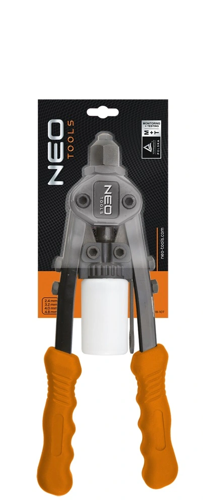 Заклепочник Neo Tools, заклепки 2.4,3.2,4.0,4.8мм, 270мм - 2