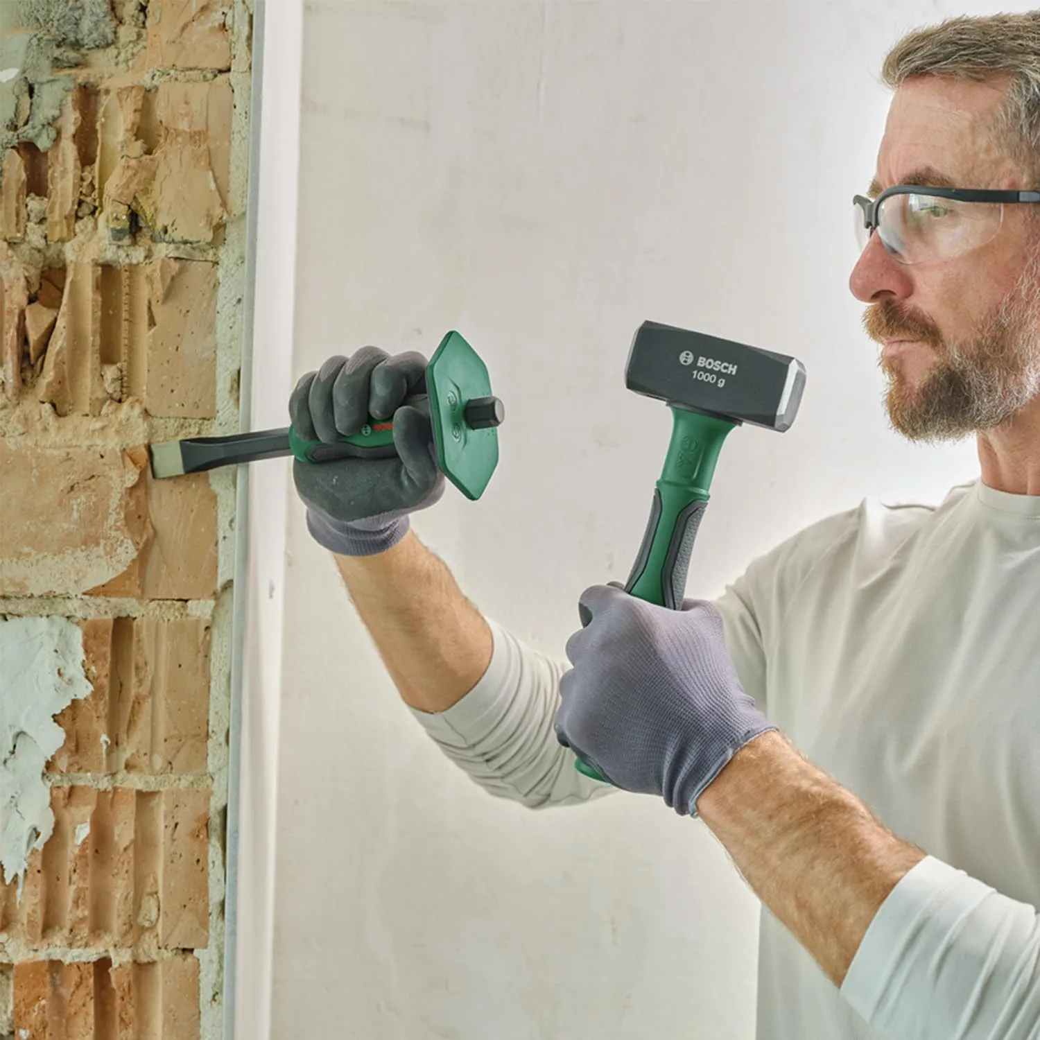 Зубило плоске Bosch, 250x102x81мм, захист руки, CrV - 4
