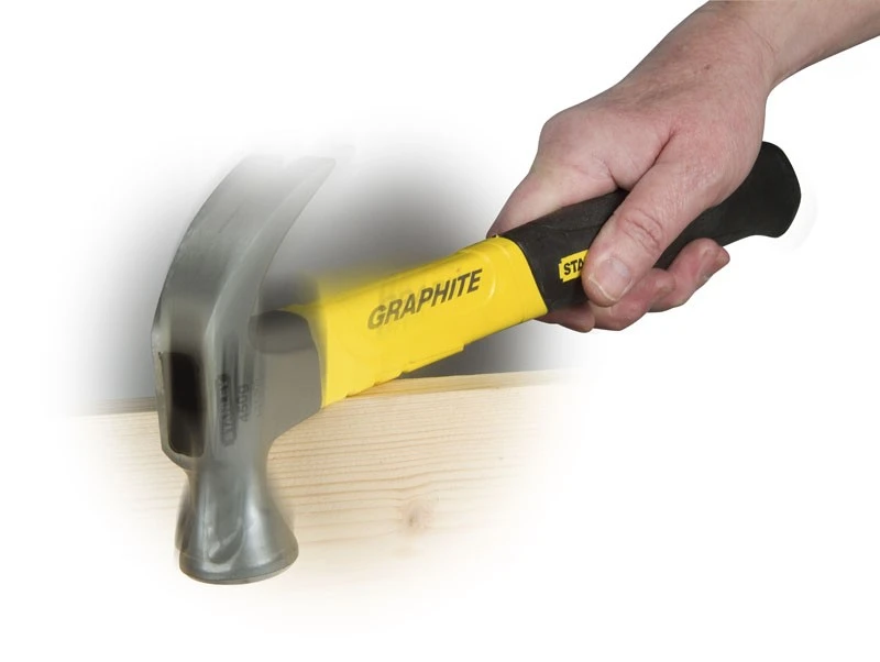 Молоток Stanley теслі Graphite Curve Claw, 450г, 350мм, з загнутий цвяходером - 6