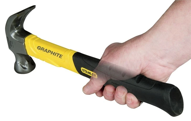 Молоток Stanley теслі Graphite Curve Claw, 450г, 350мм, з загнутий цвяходером - 5