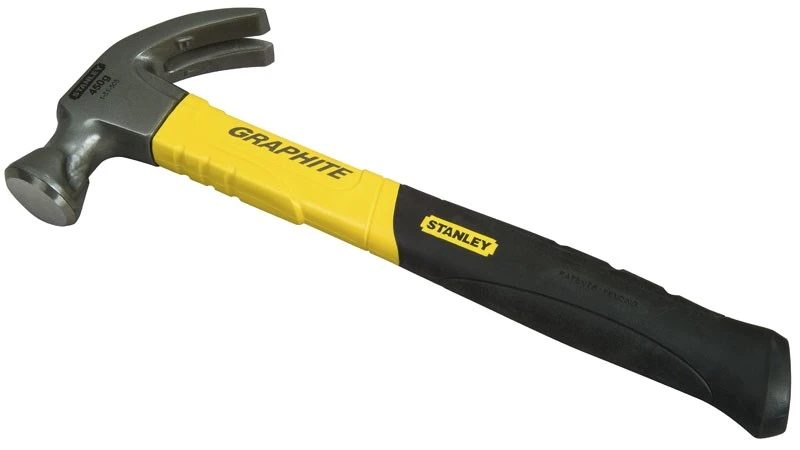 Молоток Stanley теслі Graphite Curve Claw, 450г, 350мм, з загнутий цвяходером - 2