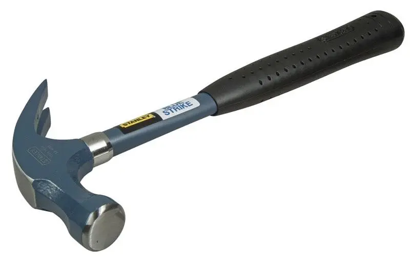 Молоток столярний Stanley Bluestrike Curve Claw, 450г, рукоятка трубчаста з флокованою вініловою нак