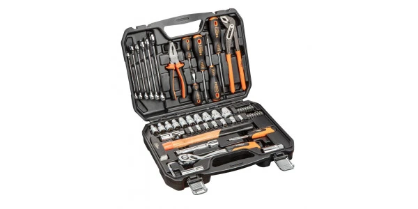 Набір інструментів Neo Tools, 1/2", 1/4", 56шт, універсальний, CrV - 2