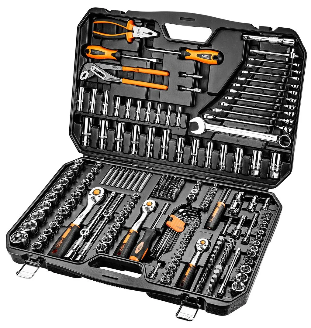 Набір інструментів Neo Tools, 233шт, 1/2", 1/4", 3/8", CrV, кейс - 3