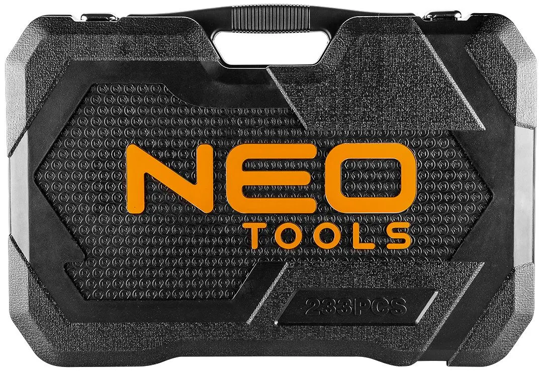 Набір інструментів Neo Tools, 233шт, 1/2", 1/4", 3/8", CrV, кейс - 12