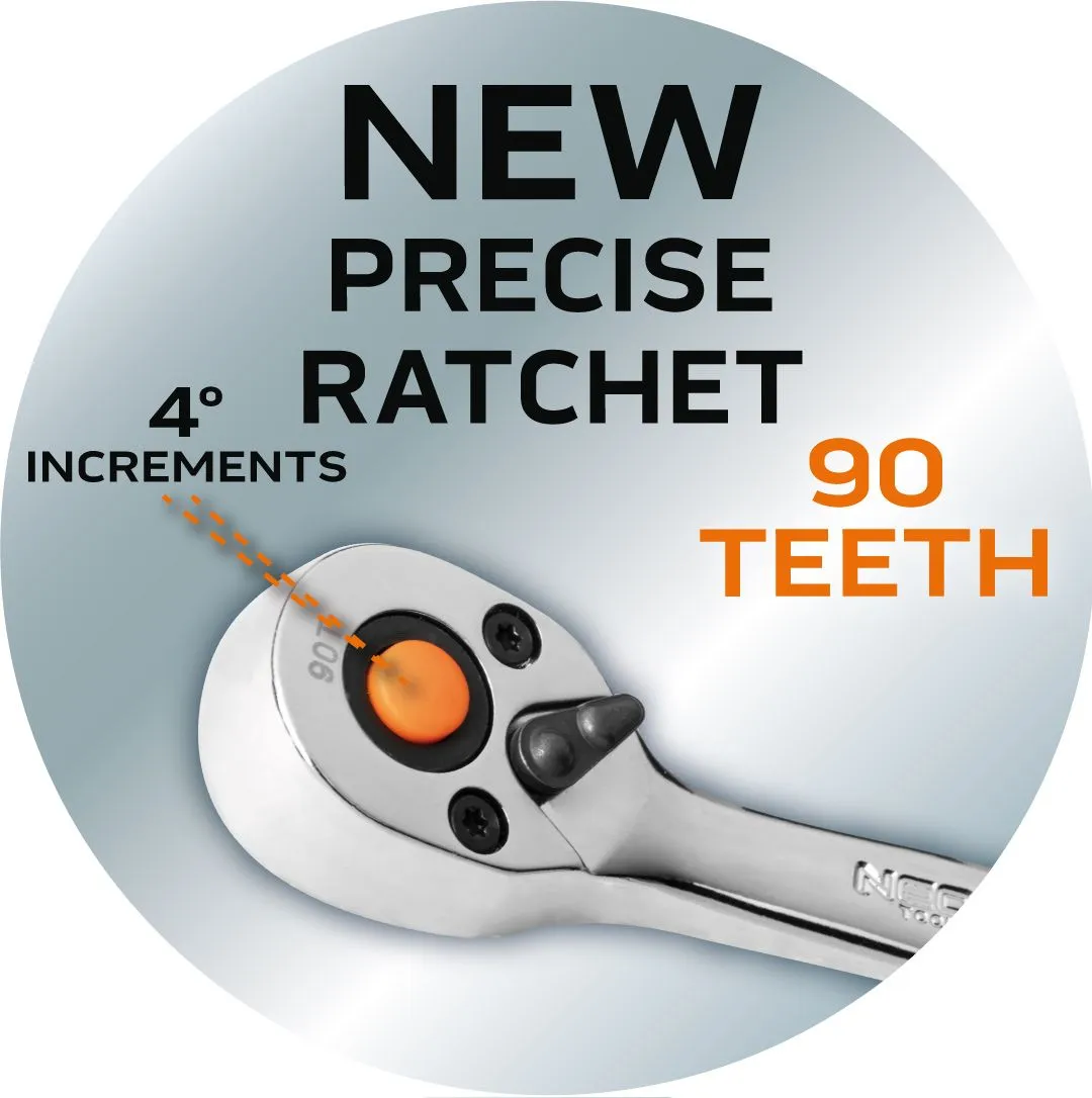 Набір інструментів Neo Tools, набір торцевих головок 1/2", 1/4", 3/8", 182шт, CrV - 15