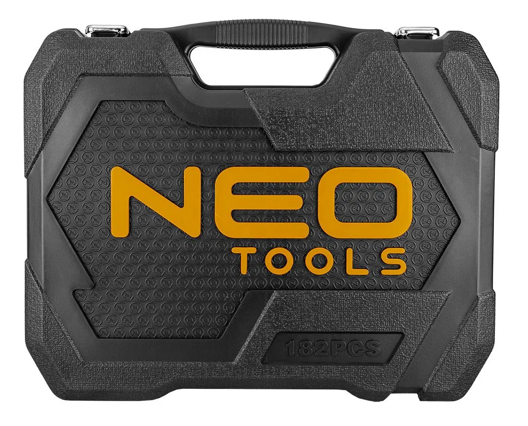 Набір інструментів Neo Tools, набір торцевих головок 1/2", 1/4", 3/8", 182шт, CrV - 13