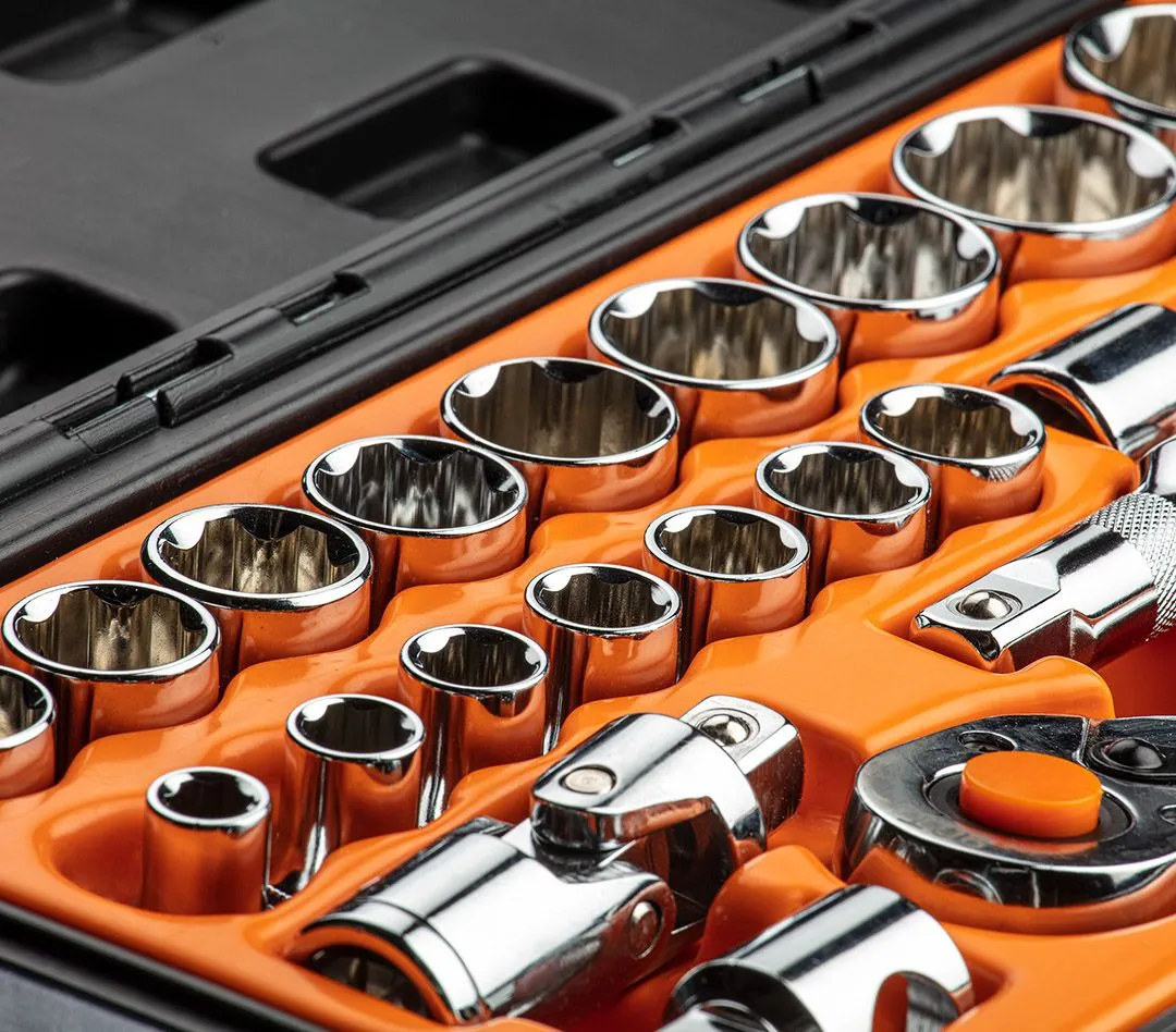 Набір інструментів Neo Tools, Набір торцевих головок 1/2", 23шт, CrV - 3