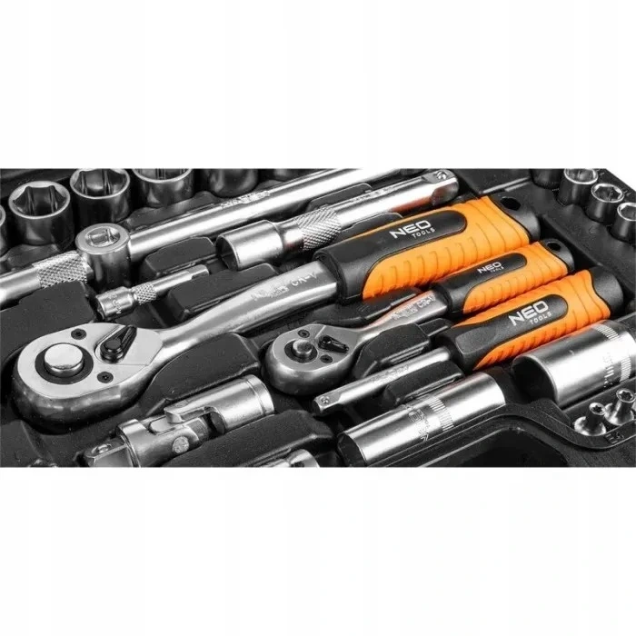 Набір інструментів Neo Tools, набір торцевих головок, 108шт, 1/2", 1/4", CrV, кейс - 2