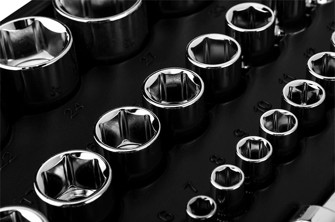 Набір інструментів Neo Tools, набір торцевих головок, 110шт, 1/2", 1/4", CrV, кейс - 6