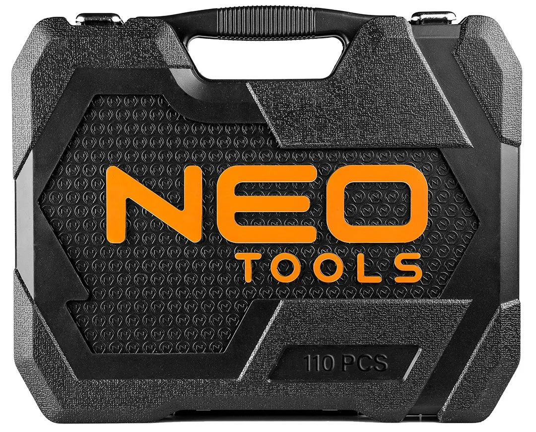 Набір інструментів Neo Tools, набір торцевих головок, 110шт, 1/2", 1/4", CrV, кейс - 14