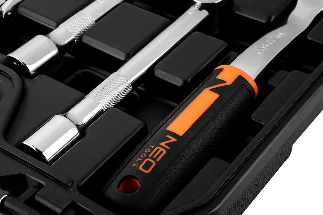 Набір інструментів Neo Tools, набір торцевих головок, 58шт, 1/2", CrV, кейс - 5