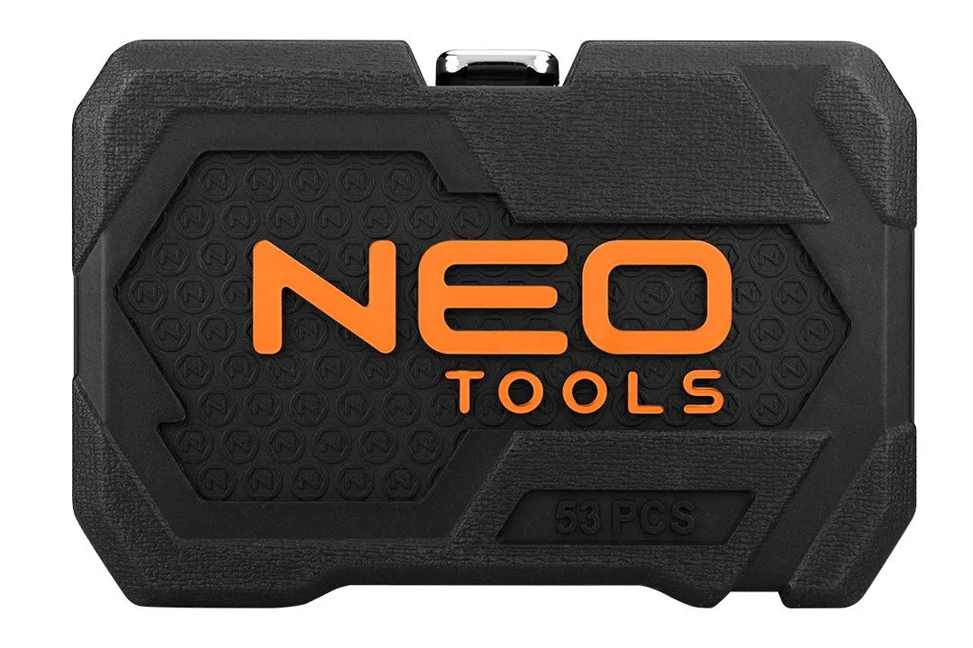Набір інструментів Neo Tools, Набір торцевих головок, 73шт, 1/2", 1/4", CrV, кейс - 10