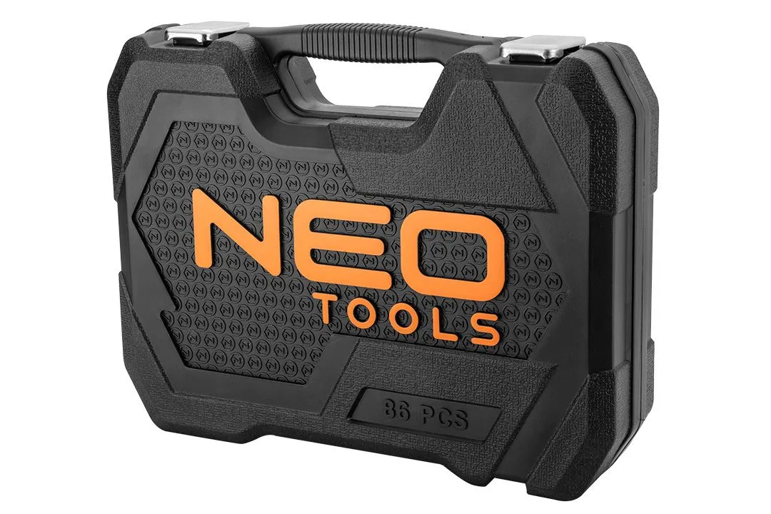 Набір інструментів Neo Tools, набір торцевих головок, 86шт, 1/2", 1/4", CrV, кейс - 11