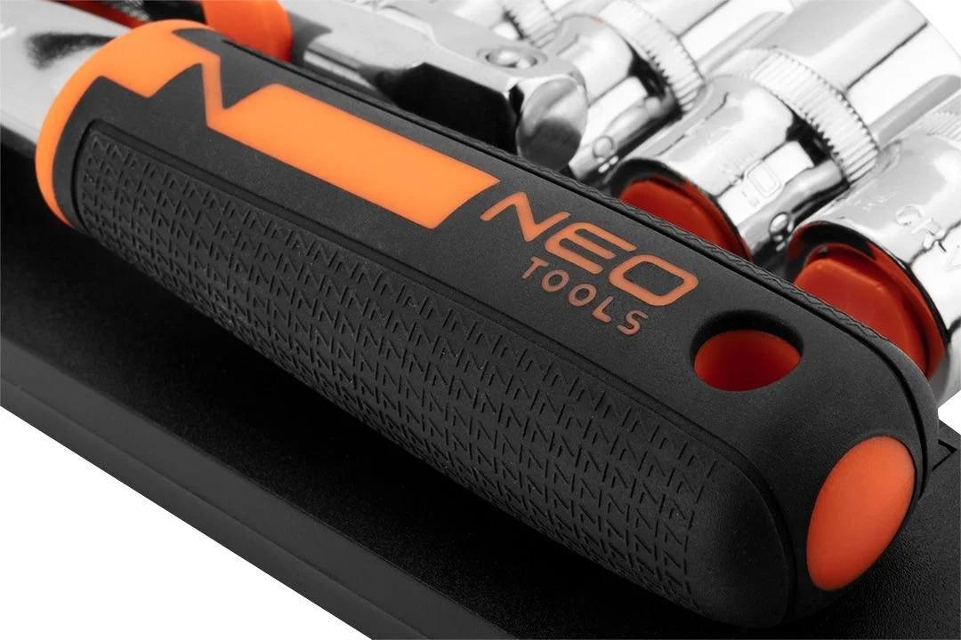 Набір торцевих головок Neo Tools, 12шт, 1/2", тріскачка 90 зубців, CrV - 4