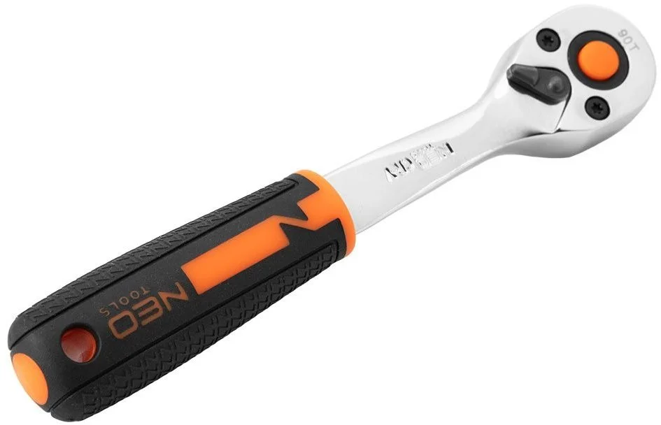 Набір торцевих головок Neo Tools, 12шт, 1/2", тріскачка 90 зубців, CrV - 6