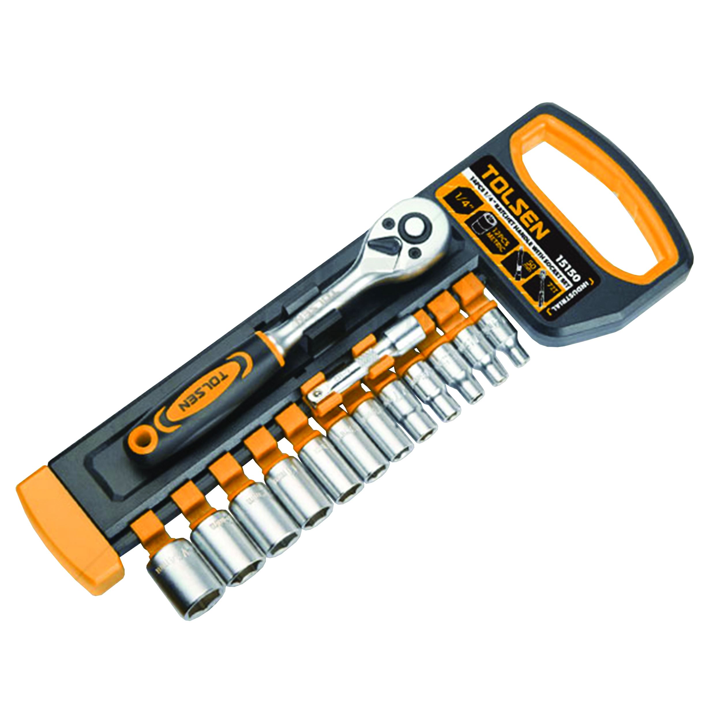 Набір торцевих головок Tolsen Профі, 1/4", 14шт, CrV