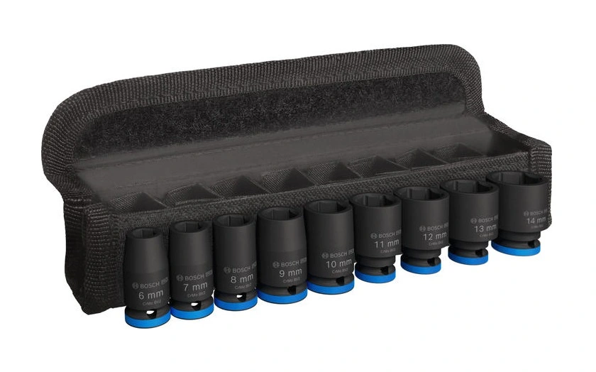 Набір ударних торцевих головок Bosch Professional Standart 9шт 1/4" 25мм
