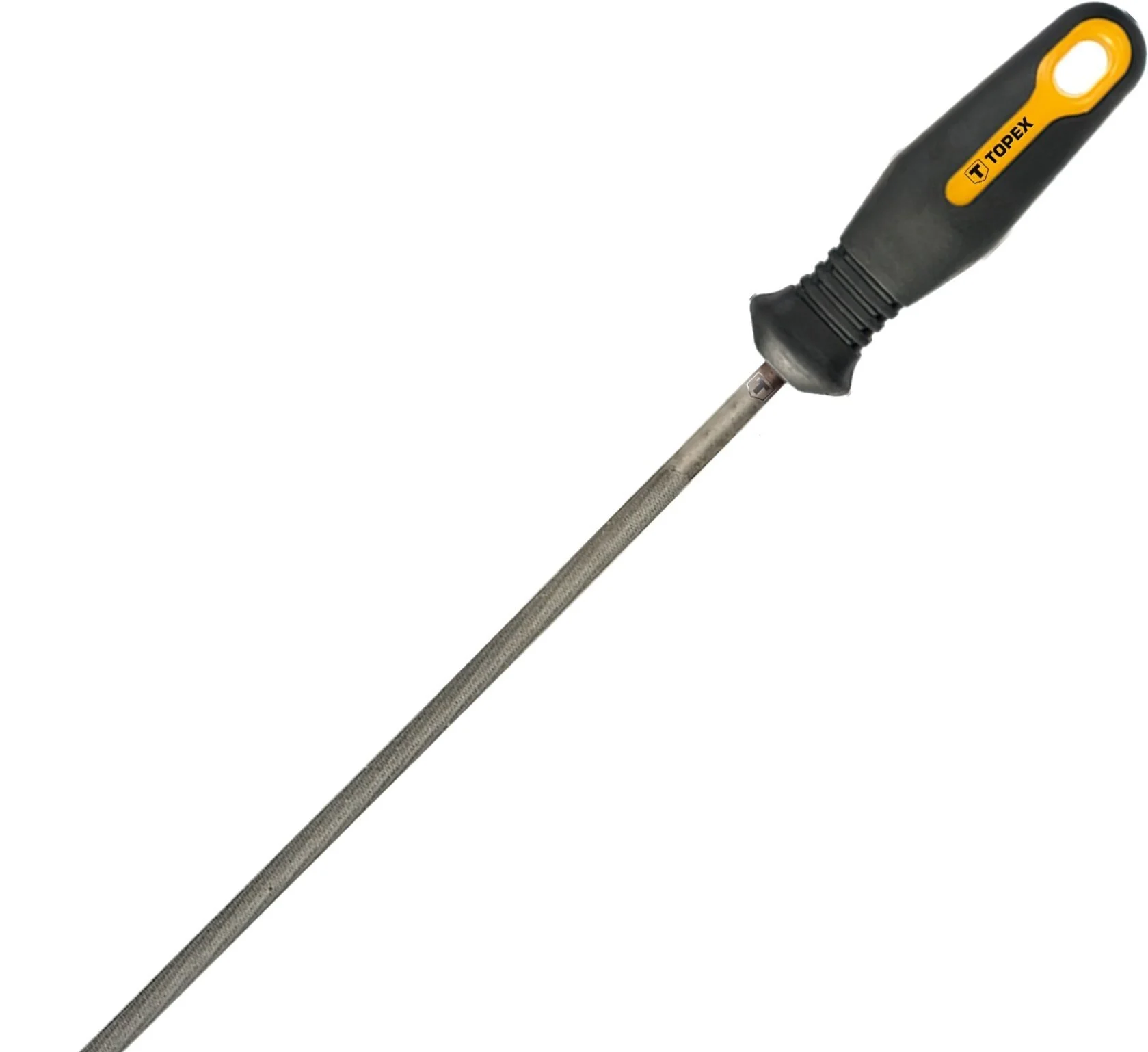 Напилок для заточування пиляльних ланцюгів TOPEX, круглий, двокомпонентне руків'я, 4.8х200мм - 2