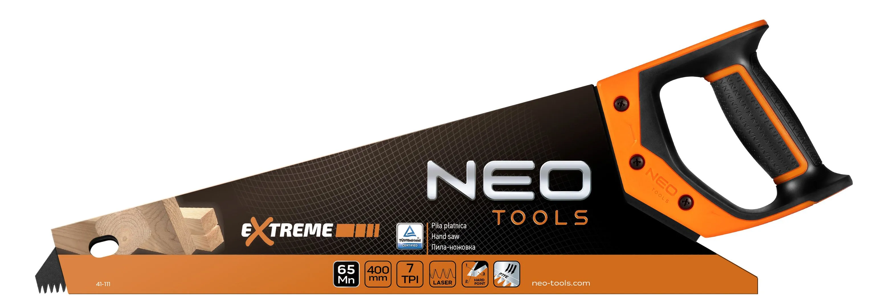 Ножівка по дереву Neo Tools Extreme, 400мм, 7TPI, PTFE - 3