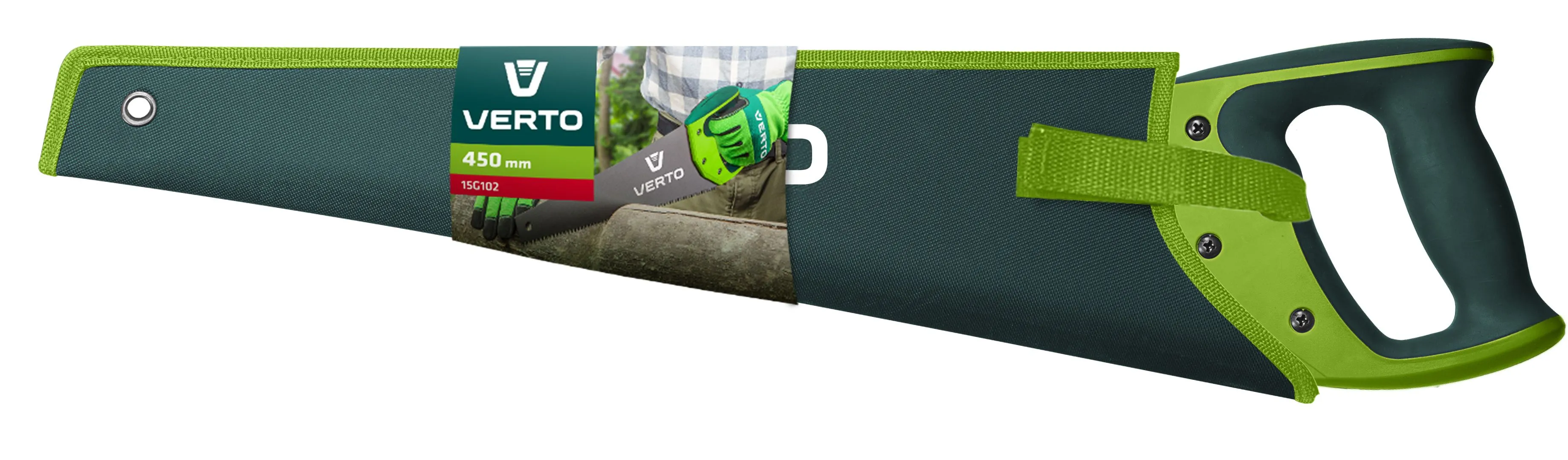 Ножівка по дереву Verto, 450мм, 7TPI, чохол - 4