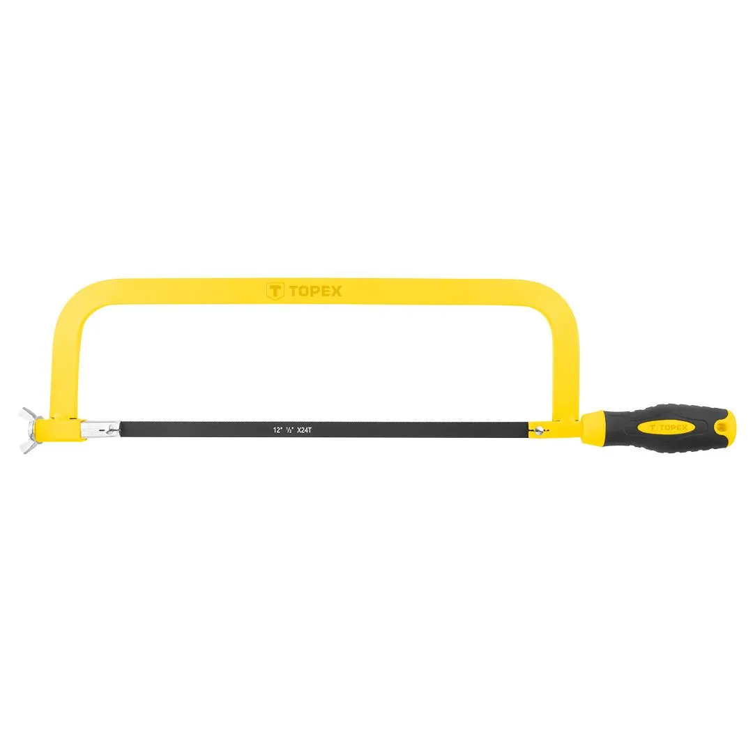 Ножівка по металу TOPEX, 300мм, 24TPI, дерев'яне руків'я