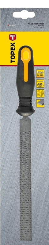Рашпіль по дереву TOPEX, плоский, рукоятка двокомпонентна, 200мм - 2