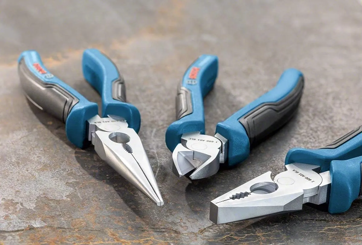 Плоскогубці Bosch Professional набір 3шт, комбіновані, подовжені, бокорізи - 10