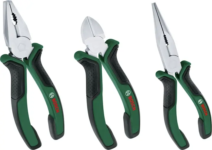 Плоскогубці Bosch набір 3шт, комбіновані, подовжені, бокорізи