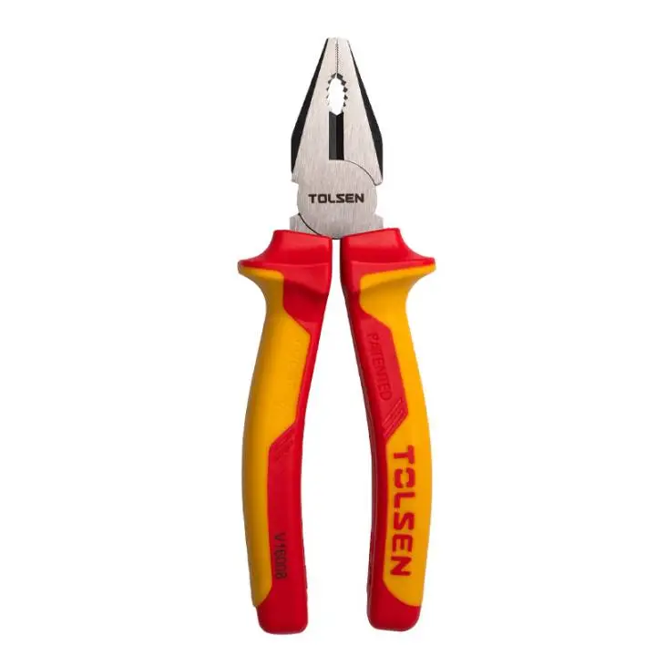 Плоскогубці комбіновані Tolsen Premium, діелектричні, для робіт під напругою 1000В, 200мм, CrV - 2