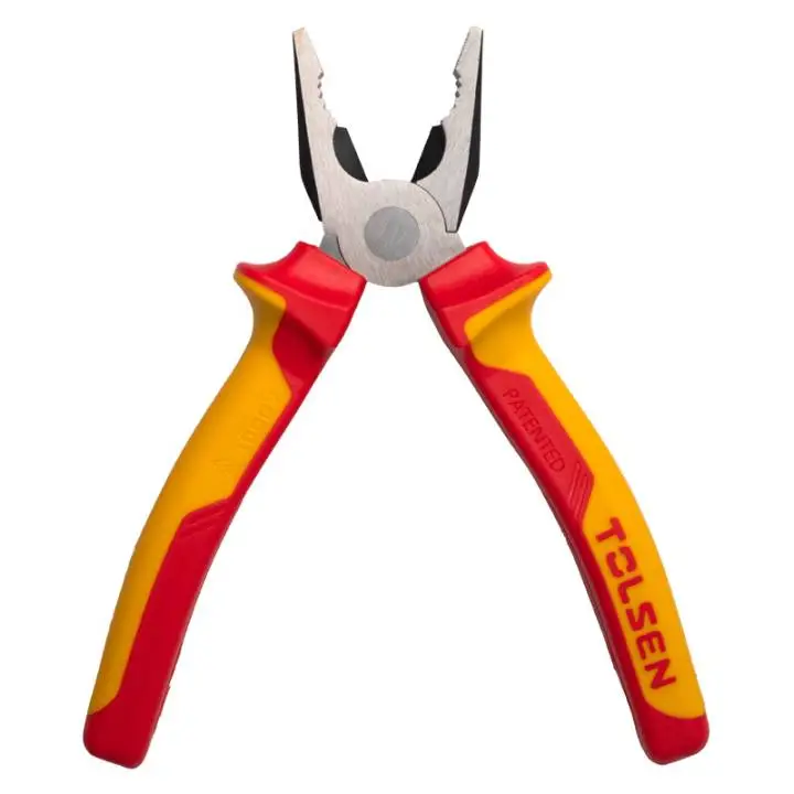 Плоскогубці комбіновані Tolsen Premium, діелектричні, для робіт під напругою 1000В, 200мм, CrV - 8
