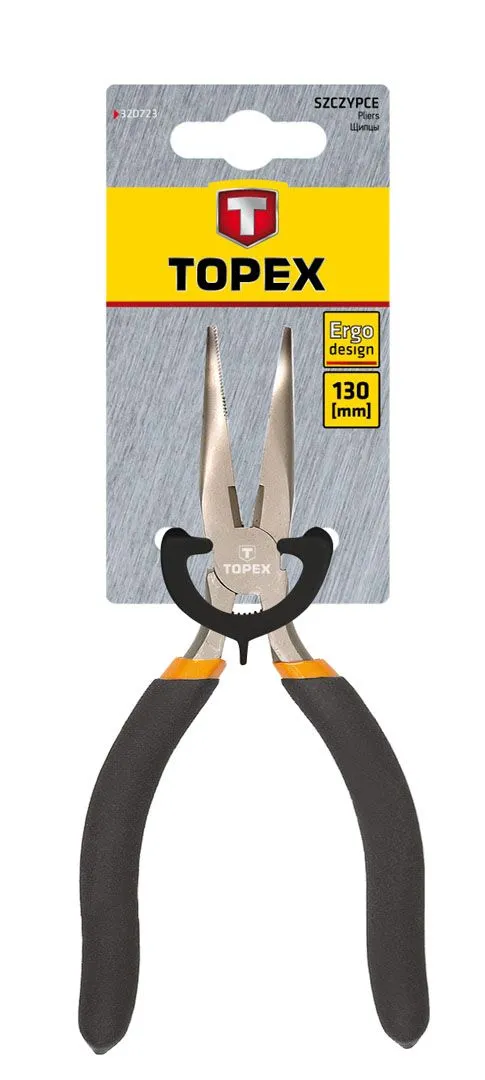 Плоскогубці подовжені вигнуті TOPEX, прецизійні, 130мм - 2