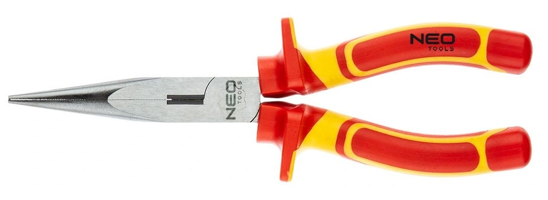 Плоскогубці подовжені прямі Neo Tools, діелектричні, для робіт під напругою 1000В, 200мм, CrV - 2