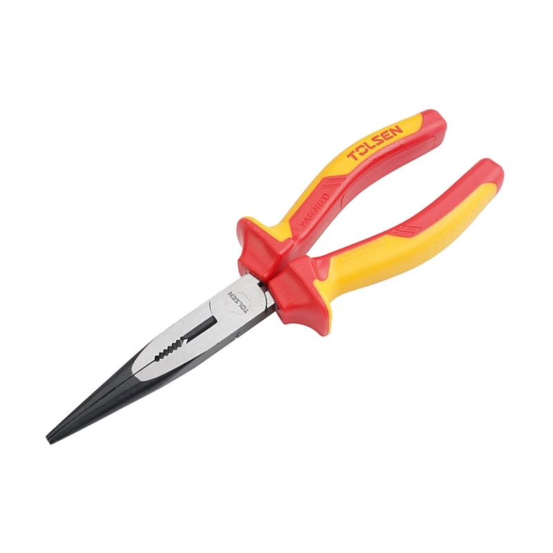 Плоскогубці подовжені прямі Tolsen Premium VDE, діелектричні, 200мм