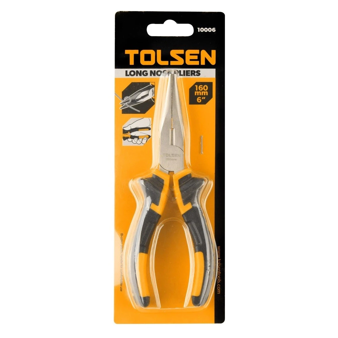 Плоскогубці подовжені прямі Tolsen Ерго, 160мм - 4