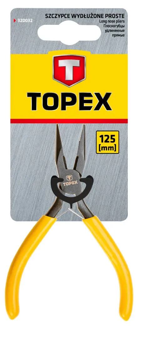 Плоскогубці подовжені прямі TOPEX, прецизійні, 125мм - 2