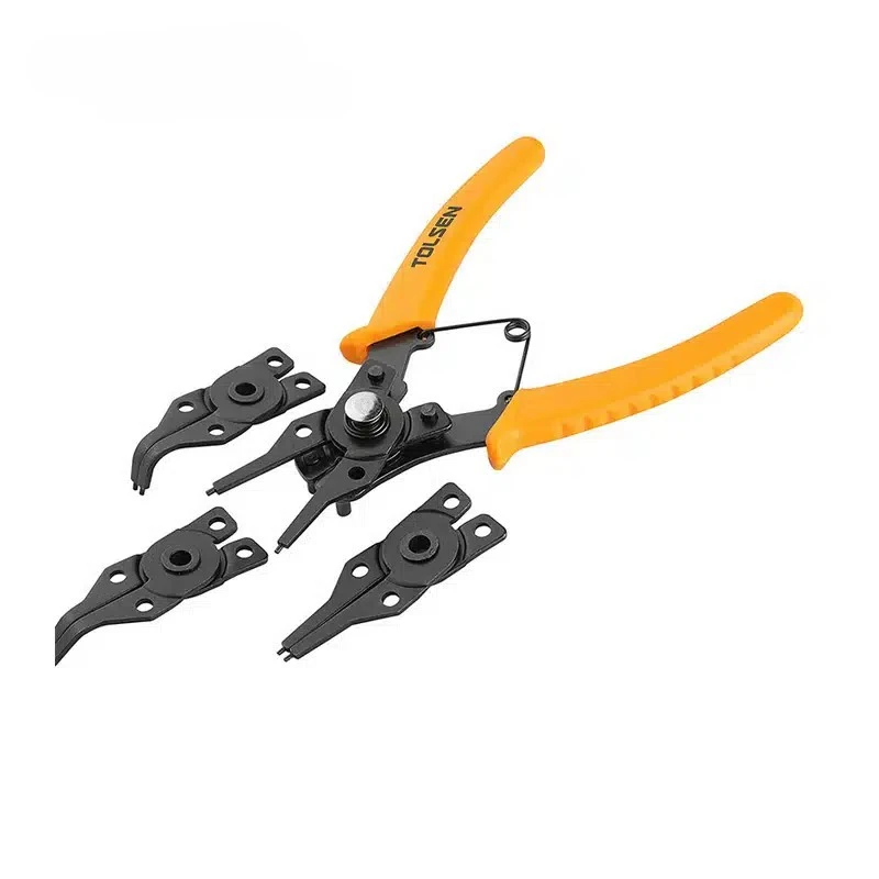 Щипці для стопорних кілець Tolsen, 4 насадки, 10-25мм, 160мм