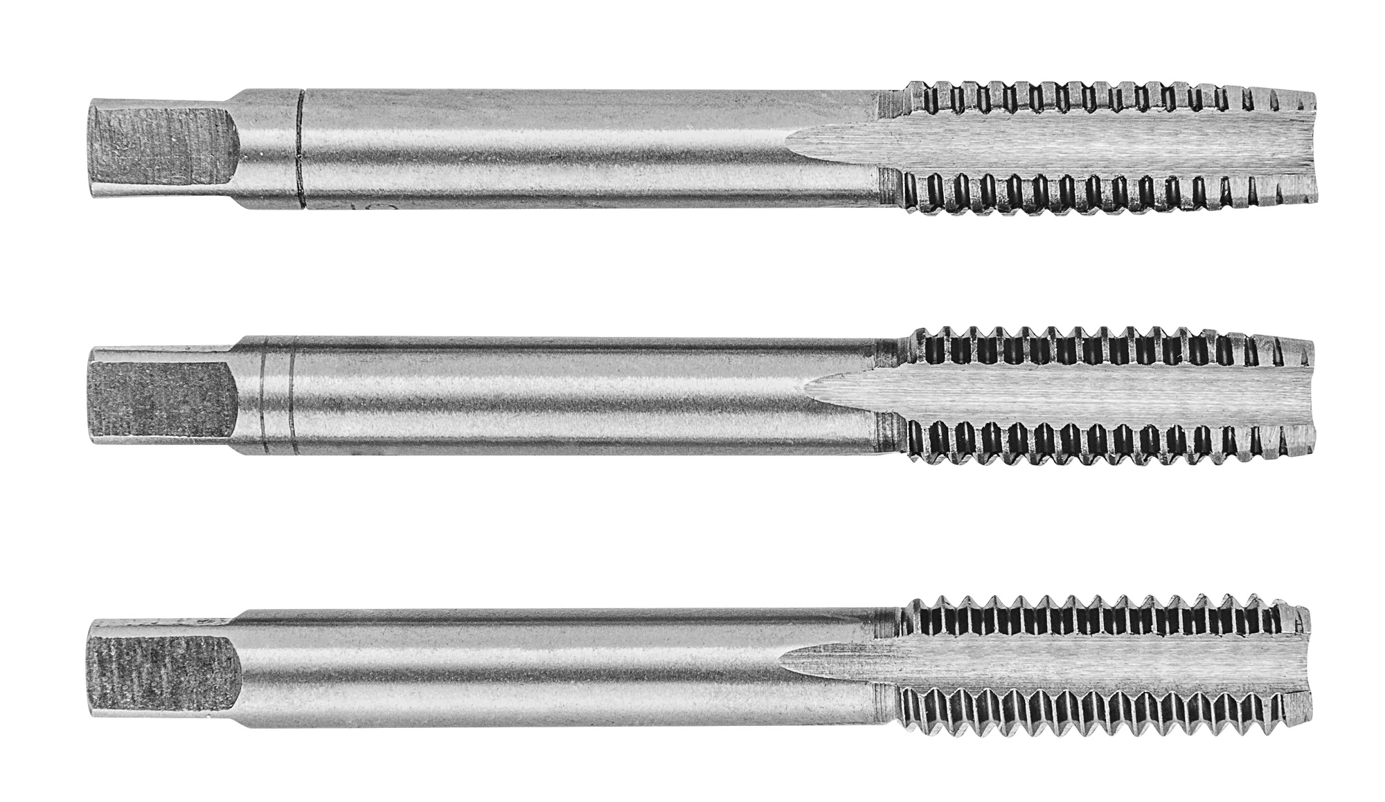 Мітчики TOPEX, 3шт, М8, крок різьблення 1.25мм, 55мм, вольфрамова сталь, футляр