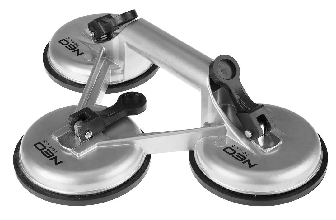 Присоска вакуумна Neo Tools, потрійна, алюмінієвий корпус, діаметр 120мм, 150кг