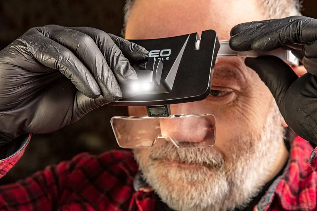 Збільшувальні лінзи Neo Tools, регулювання розміру голови, підсвічування 2xLED, 5 лінз - 2