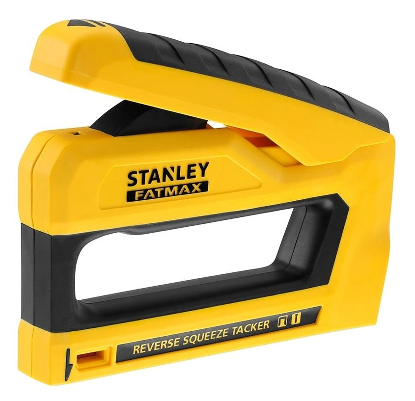 Степлер Stanley FatMax, 6-14мм тип скоб G та 12-15мм тип скоб J, реверсивна рукоятка, індикатор зали