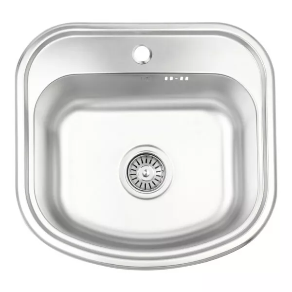 Кухонна мийка WEZER 4947(08) Satin 490x470x180 мм + сифон