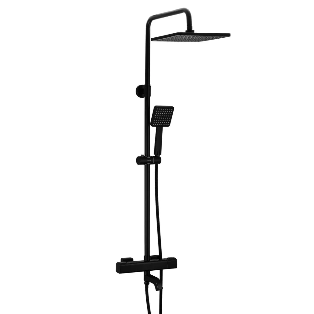 Душова система з термостатом GAPPO G2491-6, вилив - перемикач на лійку, чорний