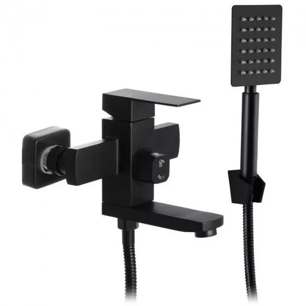 Змішувач для ванни WEZER PRO3-02-BLACK, нержавіюча сталь, чорний