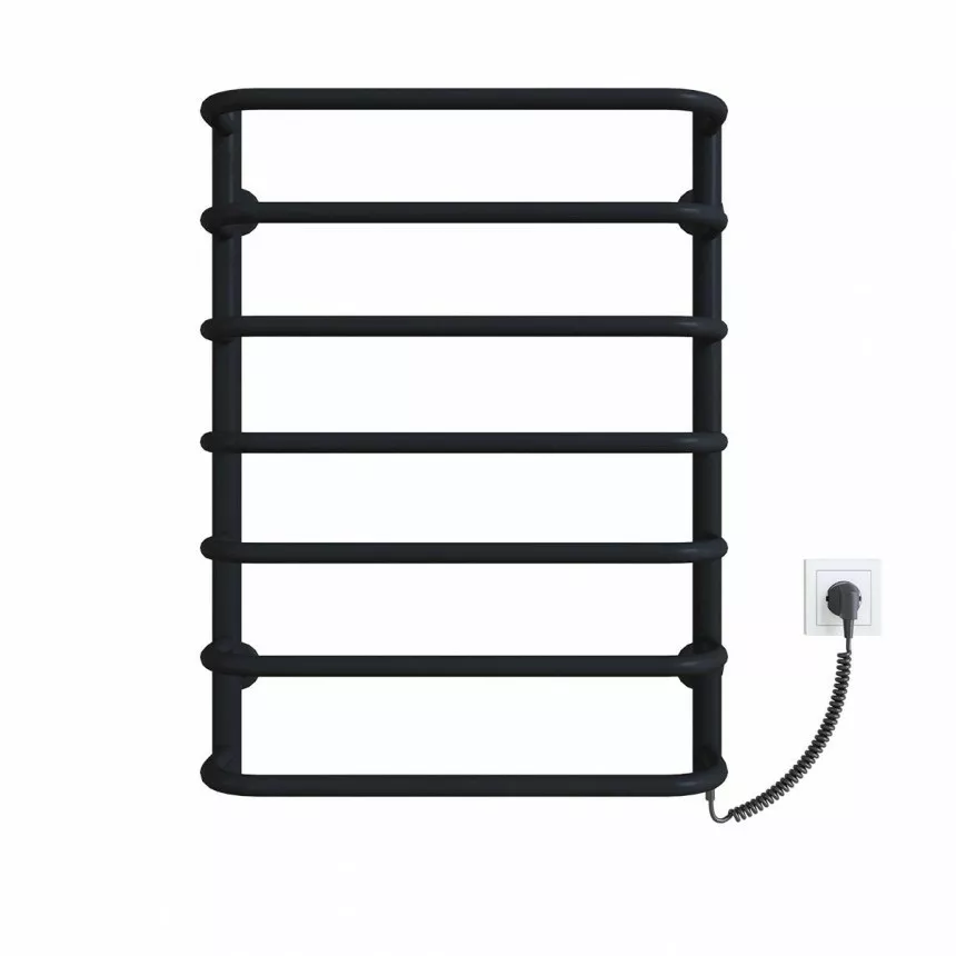 Рушникосушарка електрична Deffi Стандарт 500x600 правий, 60 Вт, чорний