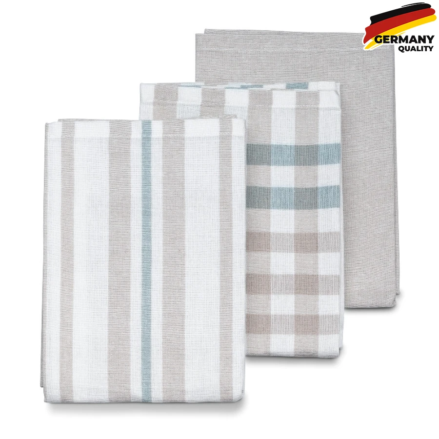 15974 Набір кухонних рушників KELA Pasado сріблясто-сірий, 65х45 см, 3 шт. (15974)