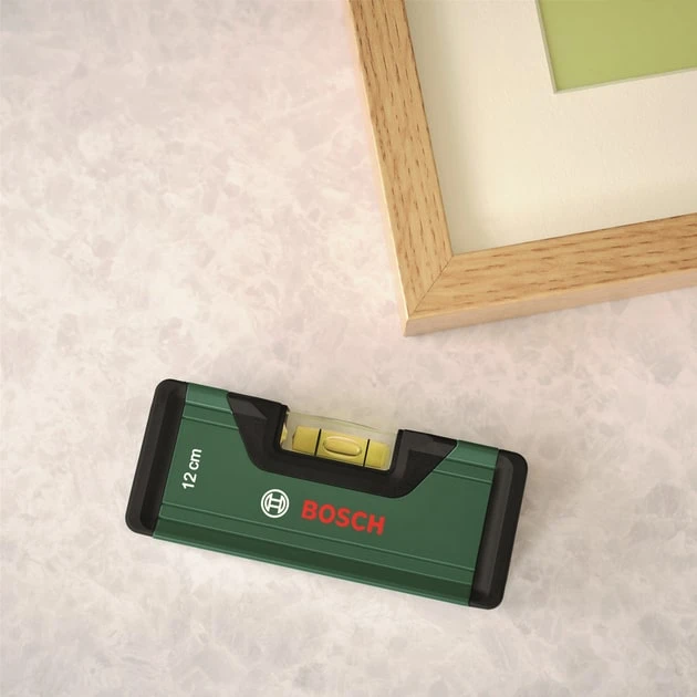 Рівень Bosch, 12см, 1 капсули, алюмінієвий - 2