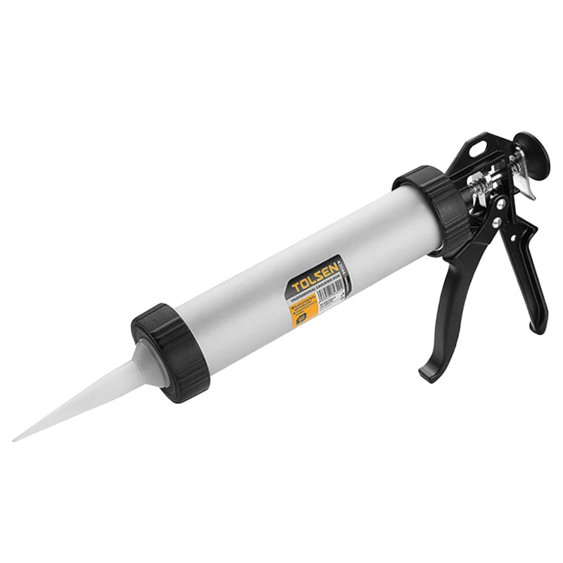 Пістолет для герметика Tolsen Профі, 375мл, корпус алюмінієвий, робоча частина 375мм, алюмінієве рук